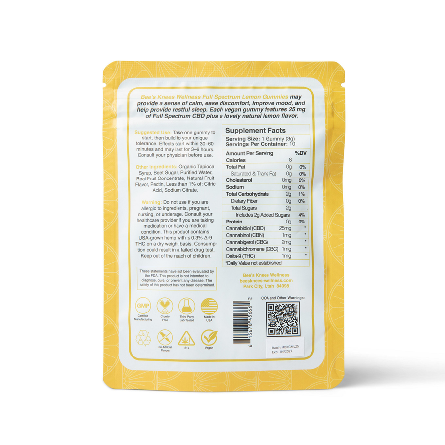 Lemon Total Wellness Full Spectrum CBD Gummies