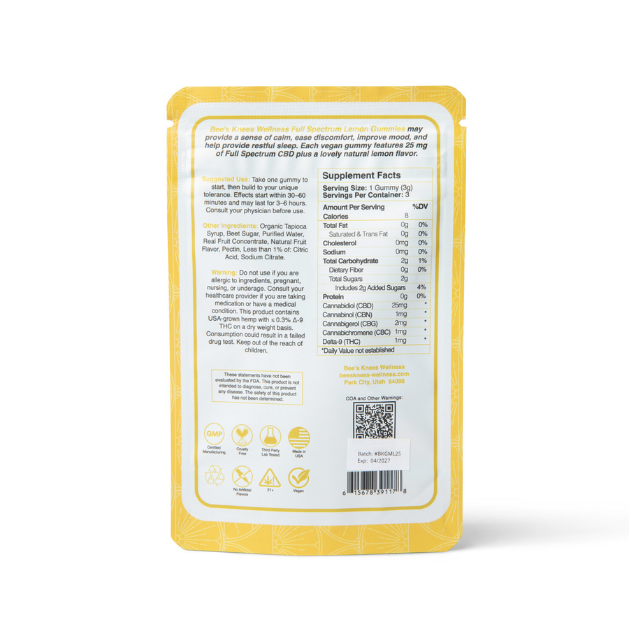 Lemon Total Wellness Full Spectrum CBD Gummies